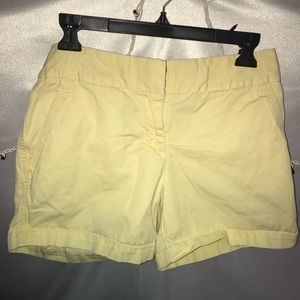 J. Crew Chino yellow Shorts size 6